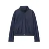Comercio Exterior Wholesale Otoño Nuevo Europeo y Americano Versátil Casual Cuello Alto Piloto Manga Larga Chaqueta Corta para Mujer