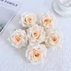 Flores de Rosa Artificiales de Alta Gama con Bordes Rizados, Cabezas de Rosa para Decoración de Bodas, Arte Floral, Arreglos de Pared de Flores, Materiales Hechos a Mano para DIY