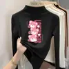 Y2011# Roupas de Outono para Meninos Infantis Camiseta Quente Camiseta de Manga Longa para Meninas Jaqueta de Primavera e Outono Camisa Básica de Veludo Gola Semi-alta
