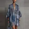 Amazon Transfronteiriço Verão 2026 Novo Estilo Europeu e Americano Moda Estampa Xadrez Solta Casual Vestido Longo Feminino