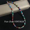 Collar Simple de Alta Gama Bohemio Piedra Natural Perla Colorida Nicho Alta Gama Collar Apilado de Alta Gama para Mujeres en Verano
