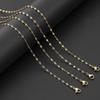 Pingente de Aço Titânio Pulseira Pingente Joias Meninas Versátil Trevo de Quatro Folhas Corrente Clavicular Colar Joias Acessórios Clipe de Orelha Borboleta