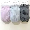 Cubiertas de Manga Corta Elegantes de Encaje para Otoño e Invierno para Mujer, Adecuadas para el Trabajo, Abrigo de Algodón, Puños de Chaqueta de Plumas, Fundas de Manga Versátiles Estilo Coreano Anti-Manchas para la Oficina