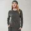 Suéter 100% cachemir, una prenda de máxima calidad, jersey de cuello redondo, nueva capa base de punto otoño/invierno, estilo simple y casual para el uso diario
