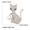 Nova Moda Criativa Liga Completa Diamante Gato Broche Bonito All-match Feminino Terno Suéter Corsage Joias Pin
