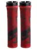 Manoplas para Guidão de Bicicleta Mountain Bike, Combinação Tinta Duas Cores, Borracha de Bloqueio Lado Único em Liga de Alumínio, Manoplas Universais Confortáveis para Bicicleta