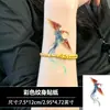 Pegatinas de Tatuaje Coloridas de Fénix Estilo Chino Nuevo Lámina de Oro Estilo Nacional Dorado Festivo Diseño de Dunhuang para Hombres y Mujeres, Impermeables de Larga Duración para Brazo y Pierna