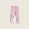 Leggings para meninas, primavera e outono, roupa externa, calças finas casuais para meninas, estilo ocidental, calças de renda com desenho animado infantil