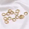 Accesorios para Abalorios de 10 mm Anillos Espaciadores Lisos Irregulares Chapados en Oro de 14 Quilates Materiales para Pulsera Collar DIY