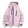 Nueva chaqueta tres en uno impermeable y cortavientos para exteriores, a prueba de tres elementos, para otoño e invierno, para hombres y mujeres, abrigo deportivo y casual de alta calidad