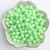 Cuentas redondas de acrílico de 4/6/8 mm, agujero recto, color sólido, material para abalorios hechos a mano DIY, cuentas lisas, cadena para teléfono móvil, cuentas sueltas