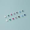 Nalan Plata esterlina S925 fresca y dulce estrella en forma de corazón estrella de cinco puntas amor encaje de diamante de color colgante individual Y01880