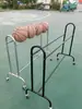 Carrito para Aro de Baloncesto de Tres Puntos, Carrito para Pelotas, Soporte de Exhibición para Balones de Fútbol de Entrenamiento, Estante de Almacenamiento, Estante de Exhibición, Voleibol para Jardín de Infancia