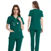Set de Uniformes de Limpieza Amazon Nuevo Lavado de Manos Ropa Multicolores Opcionales Elástico Secado Rápido Uniforme de Doctor Ropa Quirúrgica Exportación