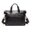 Atacado bolsa masculina de couro genuíno pasta de negócios primeira camada bolsa de ombro de couro de vaca bolsa de laptop masculina de couro genuíno
