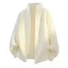 Casaco Cardigan de Tricô de Alta Qualidade Marca NASA Masculino Outono Casual Solto Cor Sólida Lã Top Tendência