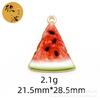 Fatia de fruta sintética Patch DIY Acessórios de liga Pingente série fruta única Cordão para cabeça Pingente para mochila