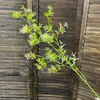 Flores artificiales estilo bosque para bodas, hierba de espárrago, plantas verdes artificiales doradas en capas, decoración de bodas para el hogar, flores artificiales para exteriores para paisajismo