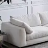 Sofá Rhein para Salas Pequeñas, Sofá Recto de Algodón y Lino Desmontable y Lavable, Sofá de Tela Chenilla Minimalista Wabi-Sabi, Madera