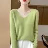 Atacado transfronteiriço de malha feminina premium, gola V sem costura, manga longa, top base emagrecedor
