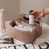 Bolsa de Cosméticos con Doble Cremallera de PU, Bolsa de Artículos de Tocador Grande de Capacidad al por Mayor del Fabricante, Almacenamiento Portátil para Cuidado de la Piel de Viaje