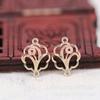 Yiwu Raio Dourado cor banhado a ouro DIY oco redondo pingente de narciso brincos colar acessórios de joalheria antiga B1609
