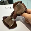 Presilha de Cabelo Exquisita Estilo Coreano Pequeno Laço Brilho Strass Presilha Banana Acessórios de Cabelo Adornos para Cabeça Presilha para Rabo de Cavalo Presilha de Cabelo Versátil com Temperamento