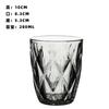 Vaso de Vidrio para Agua Doméstico Color Diamante Vaso Espesado para Jugo Hotel Casa de Huéspedes Vaso para Enjuague Bucal Vaso para Cepillo de Dientes de Pareja
