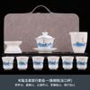 Conjunto de Chá Kung Fu Dehua Jade Gordo Fosco terno Sala de Estar Doméstica Luxo Leve Preparação de Chá Reunião de Escritório Tigela com Tampa de Porcelana Branca de Alta Qualidade