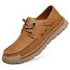 Sapatos masculinos transfronteiriços feitos à mão, sapatos casuais para atividades ao ar livre, sapatos de couro, primavera, cano baixo, costura de carro, sapatos de couro plus size Lefu Tooling