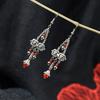 Aretes de nicho hechos a mano aretes étnicos exóticos estilo Xizang aretes retro elegantes simples aretes adelgazantes para la cara