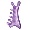 Peine Masajeador de Delfín Cuatro en Uno Peine Meridianal Peine Gua Sha Masajeador Nasal Tablero de Masaje Meridianal para Ojos y Rostro Resina