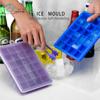 Molde de Hielo de Silicona de 24 Cavidades Grado Alimenticio FDA con Tapa Protectora, Hielera Cuadrada, Suplemento Alimenticio, Molde para Puré Queso Gelatina