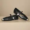 Zapatos Mary Jane Redondos Plateados para Mujer, Modelo Primavera 2025, Planos con Aumento Interno de Altura, Correa Única, Suaves, Transpirables y Amortiguadores