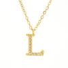 Verão moda titânio aço diamante carta colar feminino all-match cross-border 26 Inglês carta pingente clavícula cadeia atacado