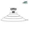 Amazon oferta caliente 60mm acero inoxidable tuerca de tornillo ventosa con M4M5M6M8M10 ventosa de plástico pvc transparente