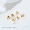 Coração de Pêssego Pequeno com Zircônia Incrustada 14K Ouro Preenchido Coração Contas Espaçadoras Pequenas Acessórios Pulseira DIY com Contas Colar Material de Joalheria