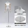 Loja de roupas modelo magra de seios pequenos adereço expositor de roupas femininas suporte de exibição ornamento de pendurar de peito plano manequim de torso de mão cabide de roupas