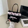 Bolsa Cubo Casual Estilo Coreano Nuevo Otoño 2025 para Mujer, Linda y de Estilo Occidental, Gran Capacidad, Bolso de Hombro