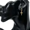 Nuevos Pendientes Transfronterizos Europeos y Americanos, Pendientes de Cruz de Aleación Modernos Personalizados, Pendientes de Metal Estilo Punk para Mujer