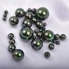 Perlas Imitación de Concha del Mar del Sur, Perlas Verdes Pavo Real, Perlas Redondas Perforadas a la Mitad de 4-14 mm para Pendientes, Anillos, Perlas de Vidrio para Manualidades, Perlas Sueltas al por Mayor