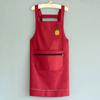 Delantal nuevo de moda para hombres y mujeres, súper impermeable, a prueba de aceite y con bolsillo con cremallera, lindo mono resistente al desgaste de estilo japonés y coreano.