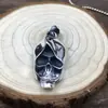 Nuevo al por mayor S925 plata de ley retro do viejo tallado fino Calavera fantasma muerte colgante colgante oscuro