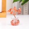 Mini Árbol de la Fortuna de Cristal de Piedra para Correr Adornos para Coche Creativos Decoración Combinada para Coche Hogar
