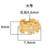 Cuentas de copo de nieve con incrustaciones de diamantes y baño de oro de plata esterlina S925, accesorios de cuentas de rueda, pulsera de cuentas hecha a mano, accesorios de cadena de cuentas sueltas