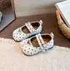 Zapatos Mary Jane de Lunares para Niñas de 3 a 6 Años, Zapatos de Cuero con Suela Suave, Zapatos Dulces de Princesa de Otoño, Zapatos Individuales Bajos para Jardín de Infancia