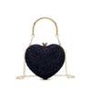 Bolsa Feminina Pequena Produção Limitada Coração Totalmente Cravejada de Diamantes Moda Verão 2026 Nova Corrente Alça de Ombro Transversal Bolsa de Mão