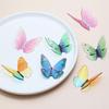 Patch de Asa de Borboleta Transparente Dourada com Glitter Gradiente de Beleza de Fada Acessórios para Joias DIY Brincos Caseiros Material