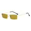Gafas de Sol de Marco Pequeño de Nueva Moda Transfronterizas para Hombres y Mujeres, Gafas Retro Cuadradas de Viaje de Alta Gama Anti-UV