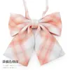Cuello de Camisa con Lazo de Cuadros Estilo Japonés JK Flor para Mujer Estilo Universitario Foto de Graduación Camisa con Lazo Gratis Traje de Buceo con Lazo